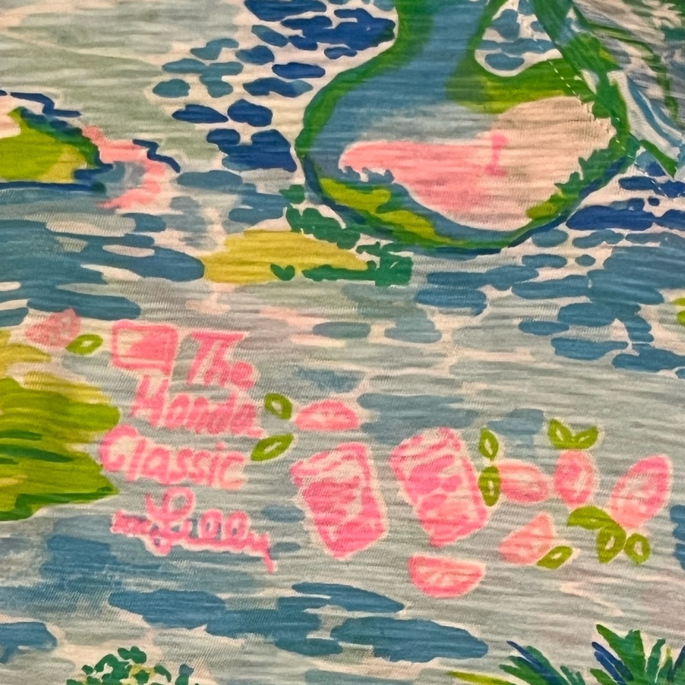 Lilly Pulitzer Honda Classic PGA Golf Etta V Neck Tee Shirt Top Size XS - Picture 9 of 16